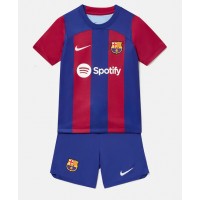 Dětský Fotbalový dres Barcelona 2023-24 Domácí Krátký Rukáv (+ trenýrky)